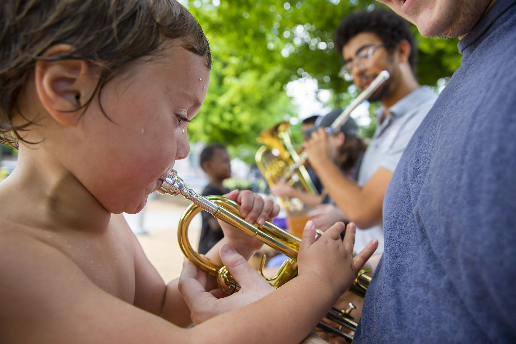Instrument Petting Zoo at LeBauer Park